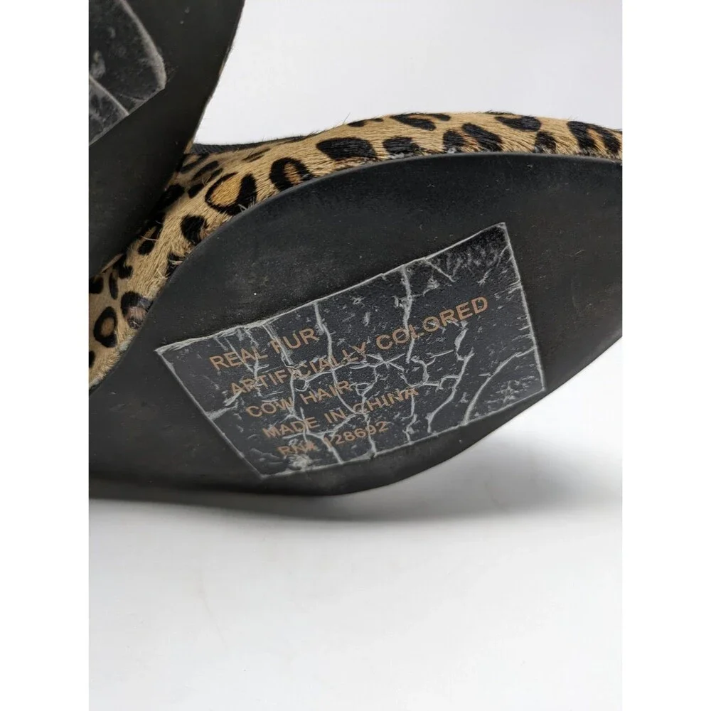 Steve Madden Selena Leopard Print Calf Hair Wedges Mob Wife Size 8M